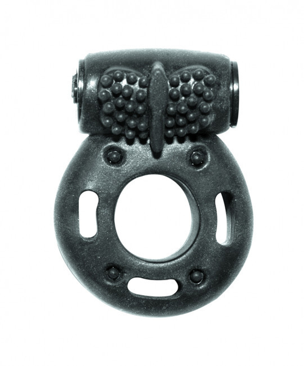 Эрекционное кольцо с вибрацией Rings Axle-pin black (Цвет: черный)