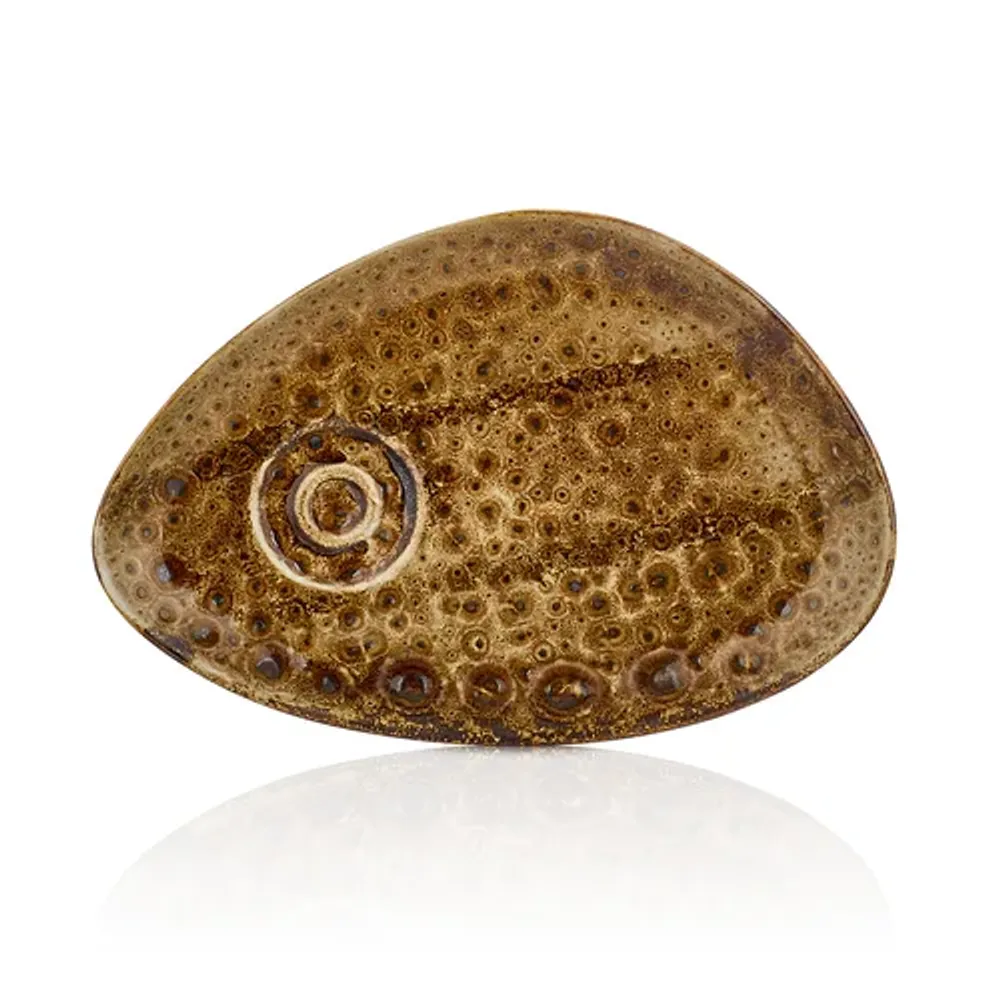 Блюдце 25*17 см чайное для чашки арт. 81229383 Cowry Yellow By Bone Innovation [1]