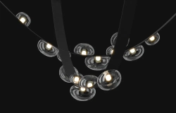 Светильник подвесной Crystal Lux BOSQUE SP7 L3000 BLACK/TRANSPARENT