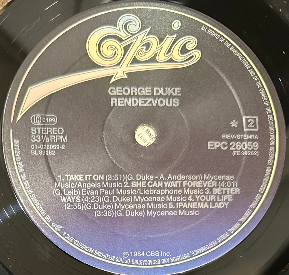George Duke - Rendezvous (Голландия 1984г.)