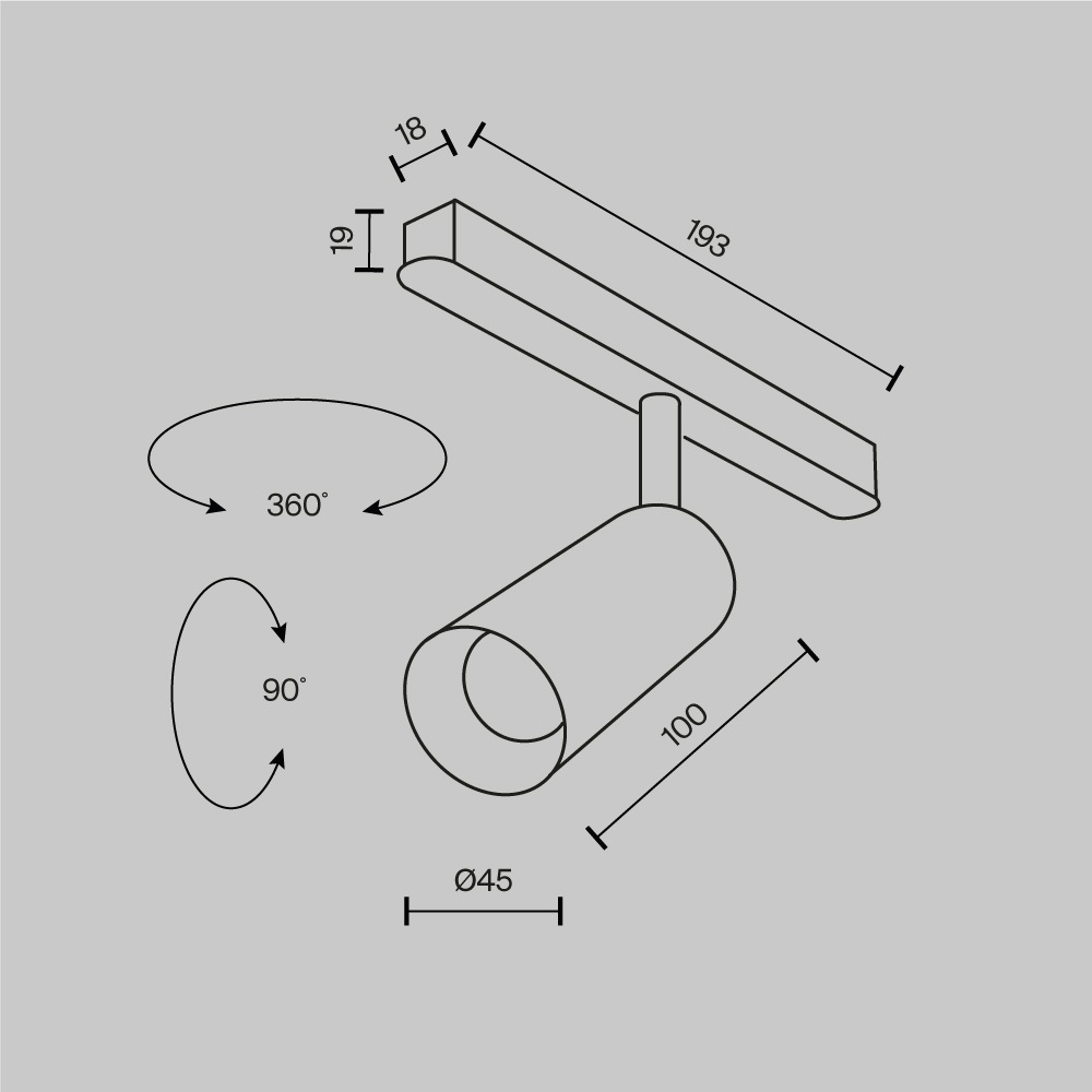 Магнитный трековый светильник Maytoni Focus LED TR032-2-5W3K-M-BW