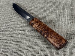 Нож Ханты-Манси, сталь Х12МФ, рукоять мореная карельская берёза