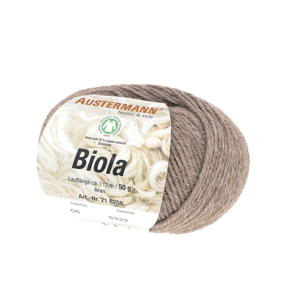 Пряжа Austermann (Аустерманн) Biola / уп.10 мот. по 50 г, 112 м, 12006