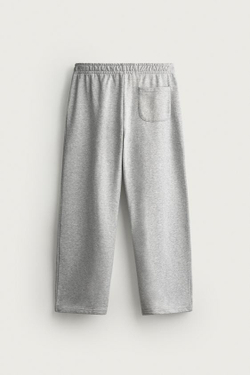 ZARA ДЖОГГЕРЫ WIDE-FIT, СЕРЫЙ МЕЛАНЖ