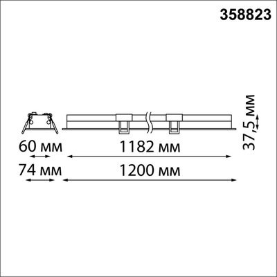 358823 SPOT NT22 550 черный Встраиваемый светодиодный светильник IP20 LED 4000K 48W 220V ITER