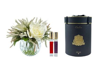 Букет/Композиция/Цветы CRYSTAL ROUND ROSE BUDS clear Cote Noire Черный / Золотой / Слоновая кость