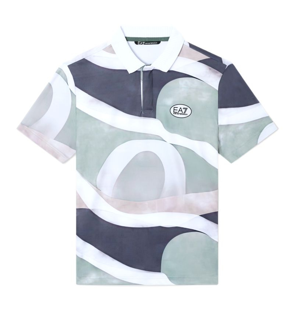 Мужское теннисное поло EA7 Tennis Pro Shirt In Ventus7 - fancy green