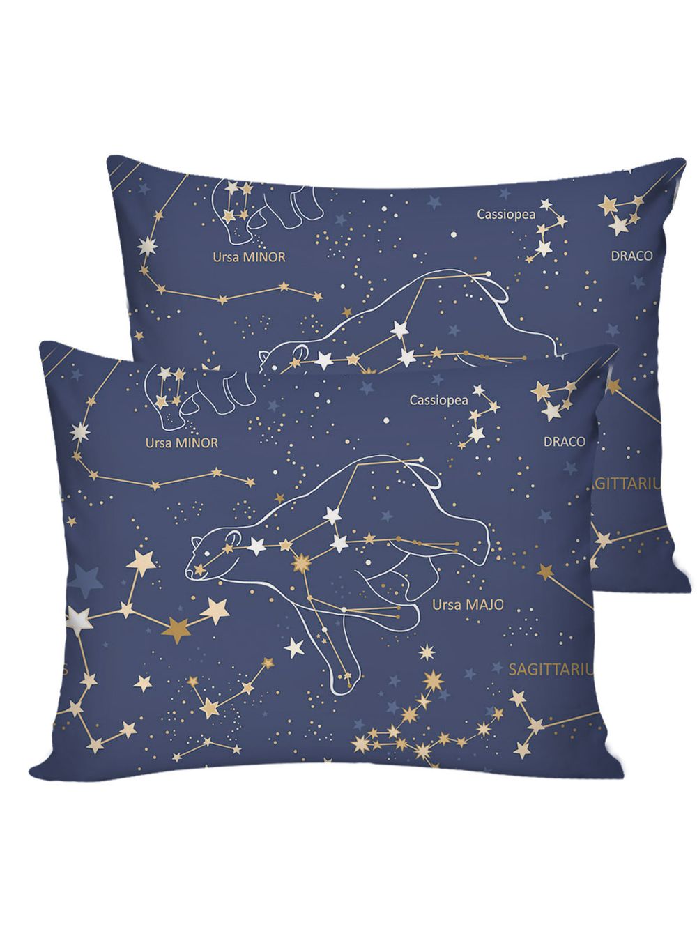 Постельное белье "Constellation" 2-спальный наволочки 50х70 2шт Простынь на резинке 160х200 см Пододеяльник 175х215 см Сказка сатин