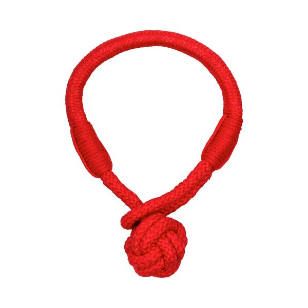 Жевательный канат Playology TOUGH TUG KNOT для щенков 4-8 месяцев с ароматом говядины, цвет красный