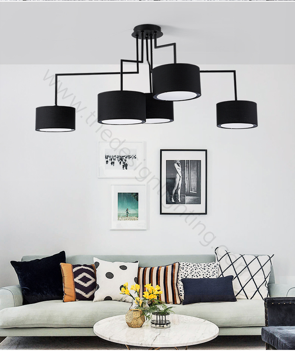 Ceiling design lamp  Noon 3 by Zeitraum (Black)