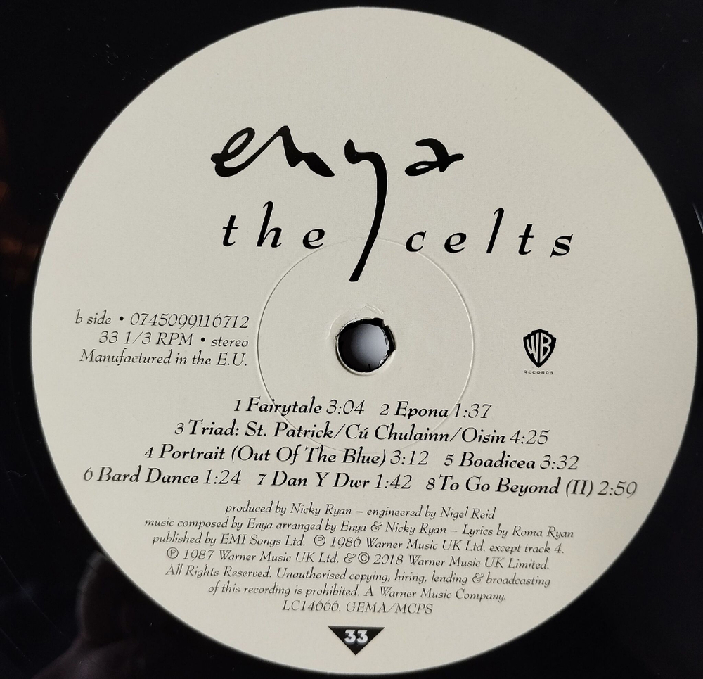 Винтажная виниловая пластинка LP Enya The Celts (EU 2018)