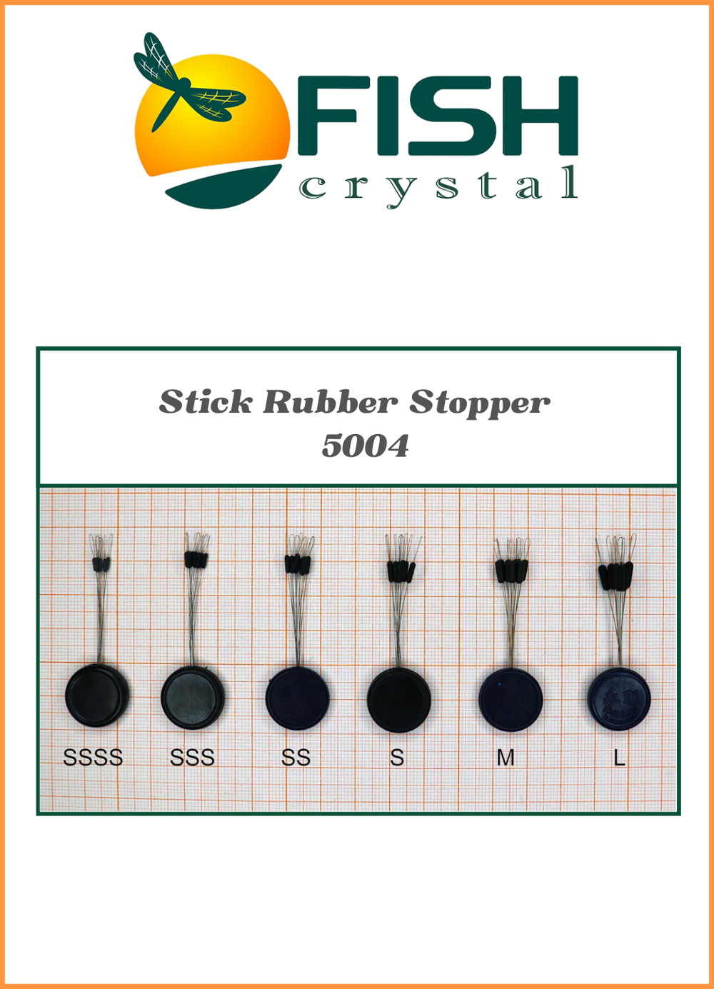 Стопор резиновый рыболовный Fish Crystal ЦИЛИНДР 5004 SS ( 5 упаковок )