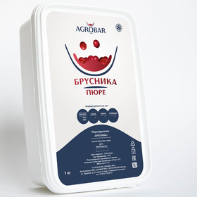 Пюре Брусника AGROBAR 1 кг.