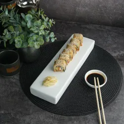 Блюдо прямоугольное 33*10 см h4 см брусок для закусок White Matt Panasia P.L. Proff Cuisine [1]