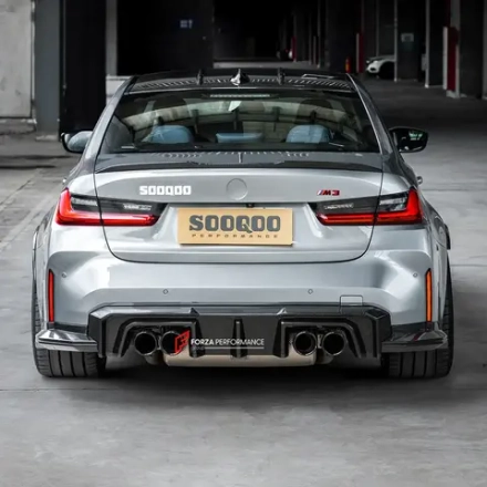 Карбоновый диффузор заднего бампера для BMW M3 G80/G81 2020+ / M4 G82/G83 2021+ БМВ