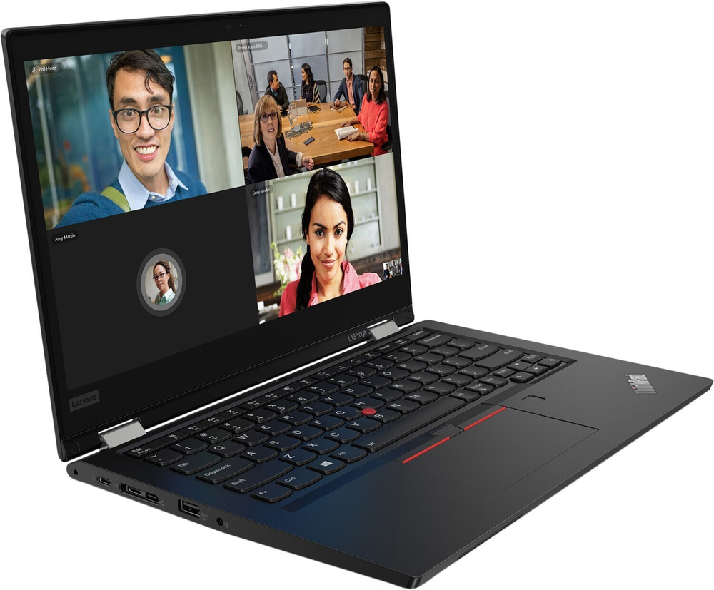 Ноутбук Lenovo ThinkPad L13 Yoga G2 20VK000YRT Core i5 1135G7, 16384 Mb, 13.3; Full HD 1920x1080, 512 Gb SSD, Intel Iris Xe Graphics, Windows 10 Professional, черный