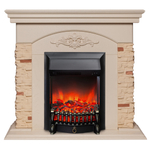 Каминокомплект Real Flame Neapolis WT с очагом Fobos Lux Black (без пульта)