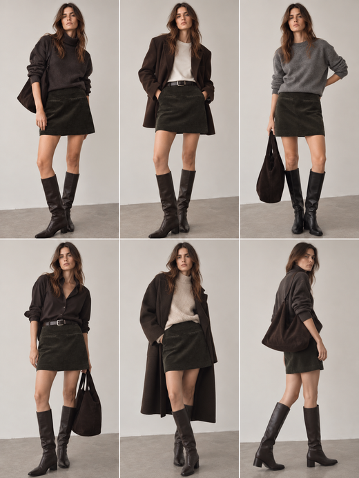 Вельветовая юбка Zara, S