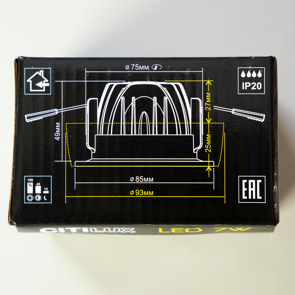 Citilux Гамма CLD004NW0 LED Встраиваемый светильник с диммером