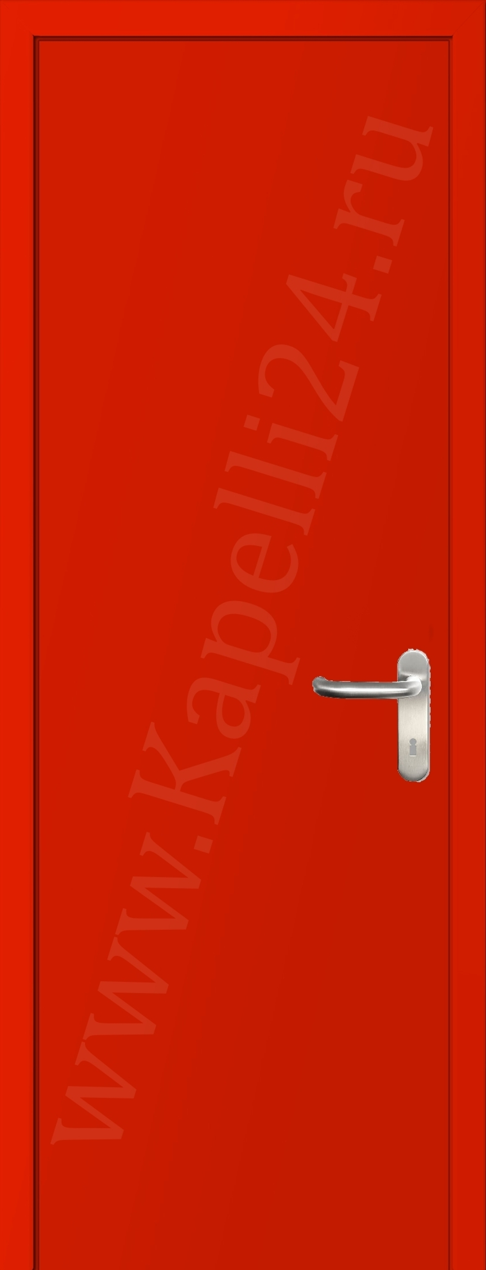 Дверь влагостойкая пластиковая KAPELLI multicolor ДГ RAL 2005 Люминесцентно-оранжевый + коробка