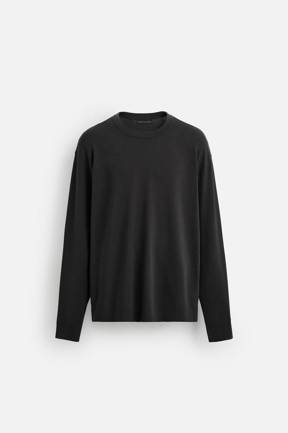 ZARA СВИТЕР ИЗ ВИСКОЗЫ С РЕЛЬЕФНЫМ УЗОРОМ, УГОЛЬНЫЙ