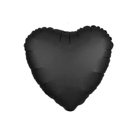 СЕРДЦЕ ЧЕРНОЕ 18" Сатин Onyx