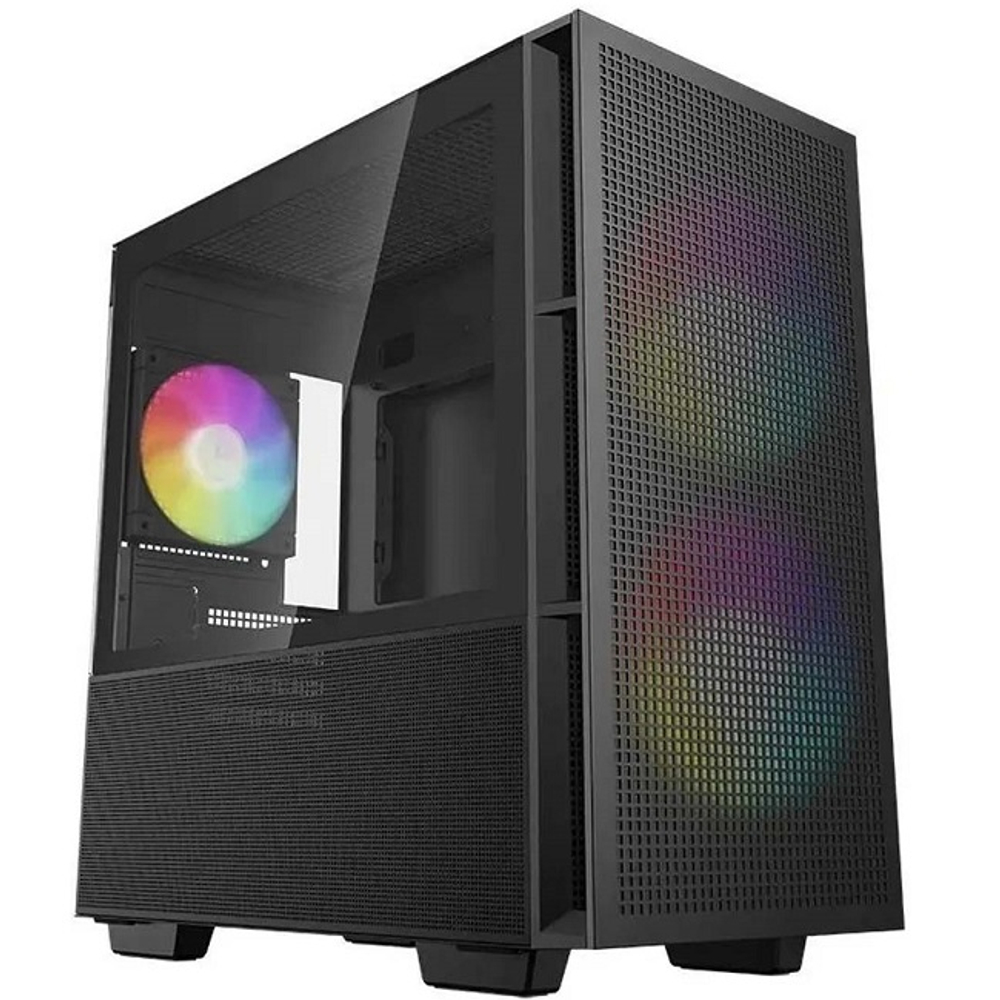 Корпус Mini-Tower DeepCool CH360 TG ARGB, Micro-ATX, черный (R-CH360-BKAPE3-G-1)