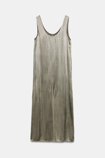 АТЛАСНОЕ ПЛАТЬЕ МИДИ — ZW COLLECTION — ZARA
