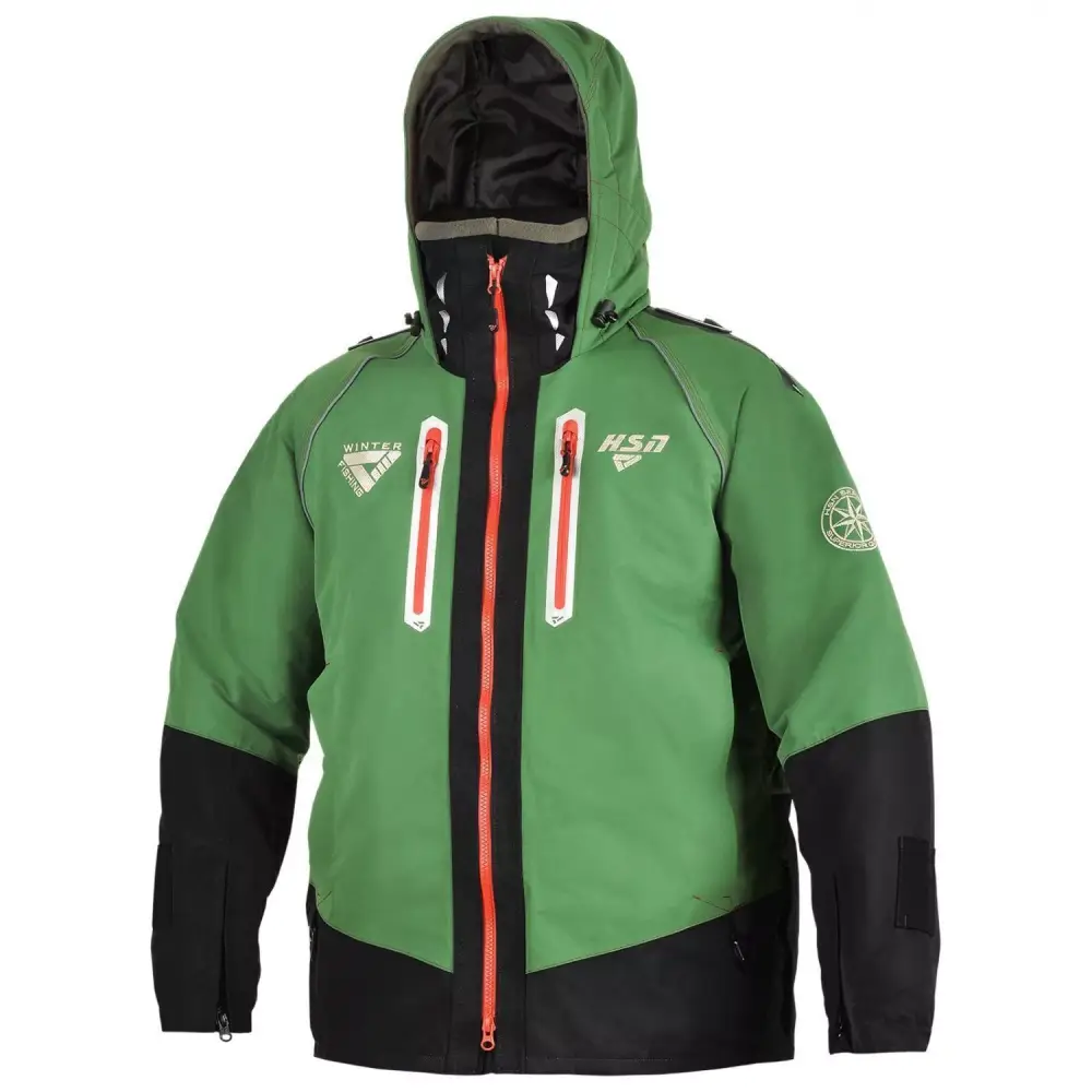 Костюм-поплавок мужской зимний "Rescuer III prosport"-45, hardguard, зеленый (красные молнии), ХСН