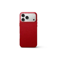 Чехол для iPhone 17 - Зернистая кожа - красный