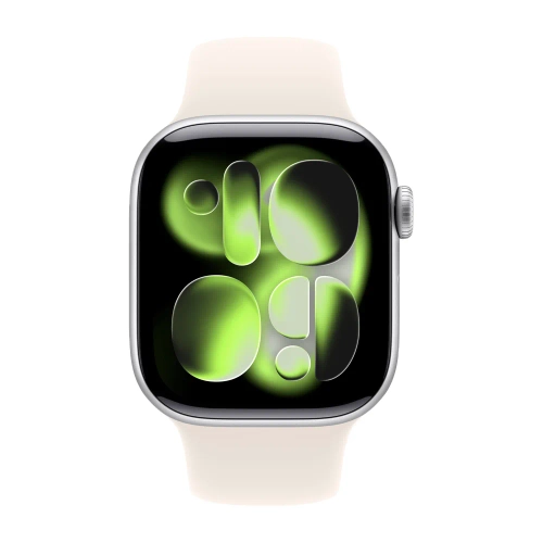 Умные часы Apple Watch Series 11 GPS, 42mm, Silver Aluminium Case with Starlight Sport Band, M/L