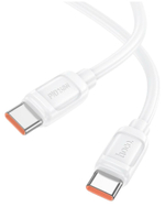 Usb Кабель-зарядка Type-C на Type-C Hoco X115 5A 240W 1м силиконовый белый