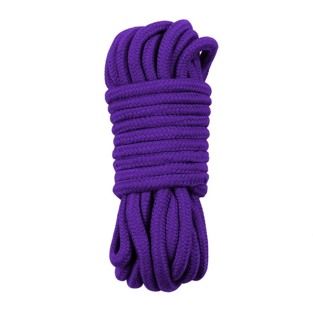 Хлопковая верёвка для бондажа и шибари "Fetish Bondage Rope", Lovetoy (фиолетовый)