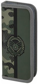 Пенал ПИФАГОР, 1 отделение, ламинированный картон, 19х9 см, "Army", 271101