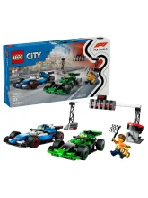 Конструктор City 60474 Старт с гоночными автомобилями F1