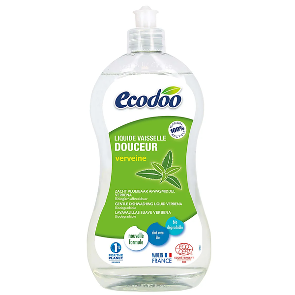 ЭКОЛОГИЧНОЕ СРЕДСТВО ДЛЯ МЫТЬЯ ПОСУДЫ ГИПОАЛЛЕРГЕННОЕ АЛОЭ 1 л (Ecodoo)