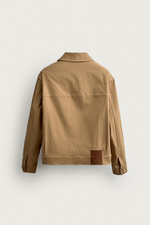 КУРТКА-РУБАШКА BOXY-FIT С КОНТРАСТНОЙ СТРОЧКОЙ — ZARA