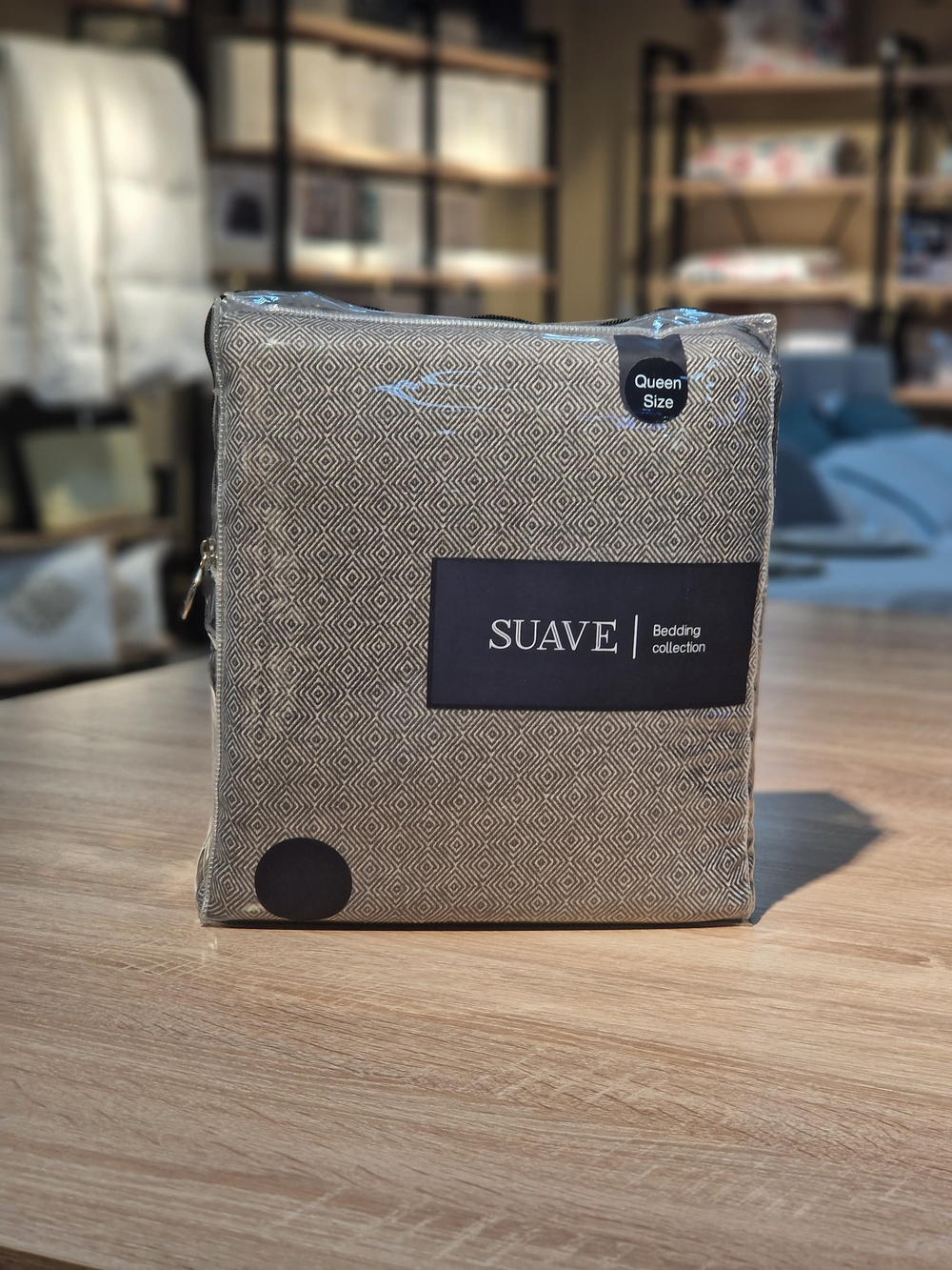 SUAVE Flanel пддлн+прст+2нвлч 180*220/220*260/50*70 темно-серый/белый