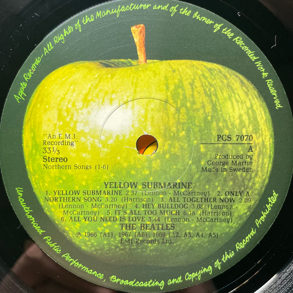 The Beatles ‎– Yellow Submarine (Швеция 1978г.)