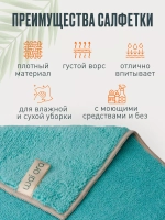 Салфетки для уборки из микрофибры тряпки впитывающие 30х30
