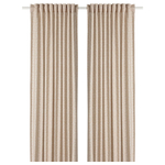 Комплект штор IKEA TRYSTAVMAL (ТРИСТЯВМАЛЬ), Бежевый с рисунком, 145x250 см, 2 шт