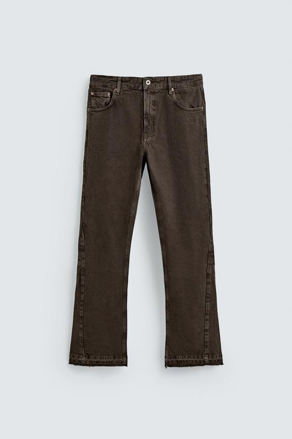 ZARA ДЖИНСЫ FLARE FIT, КОРИЧНЕВЫЙ