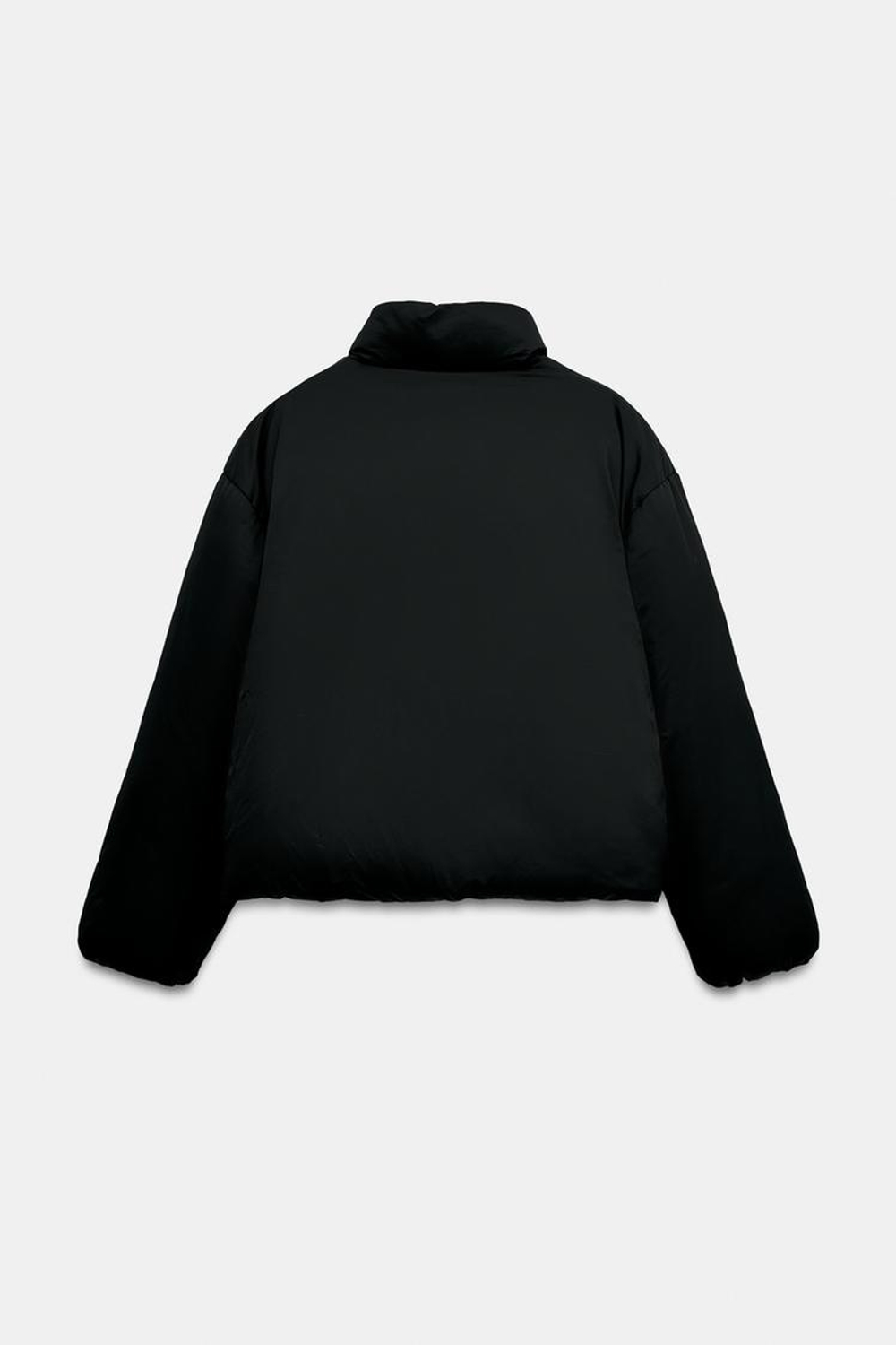 ZARA КОРОТКИЙ АНОРАК С АЛАМАРАМИ, ВОДООТТАЛКИВАЮЩИЙ, ЧЕРНЫЙ
