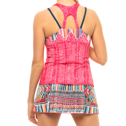 Женская теннисная майка Lucky in Love Pretty Ink Bralette Tank Top Women - Pink, Multicoloured