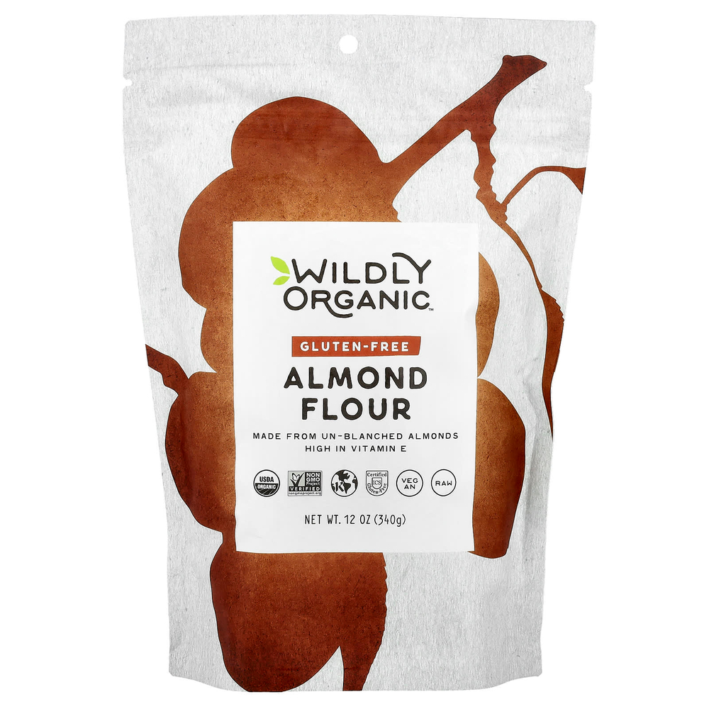 Wildly Organic, Миндальная мука без глютена, 340 г (12 унций)