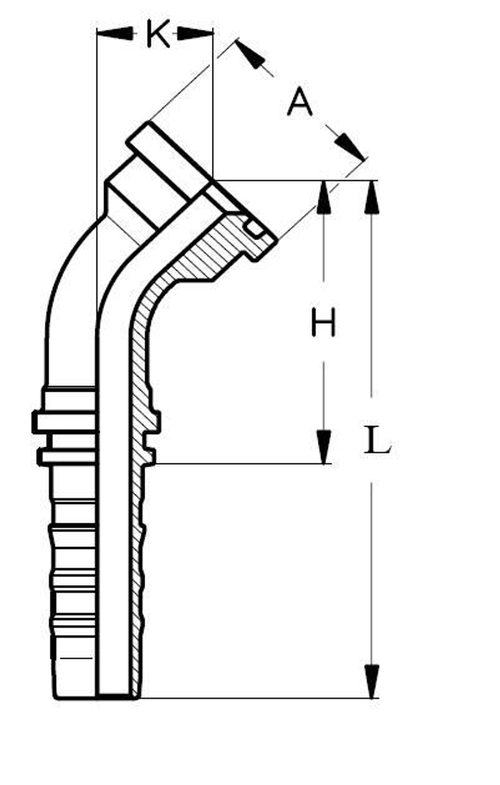 Фитинг DN 20 SFS CAT 3/4 41.3 (45) CS