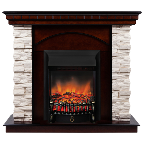 Каминокомплект Real Flame Elford AO с очагом Fobos Lux Black RC