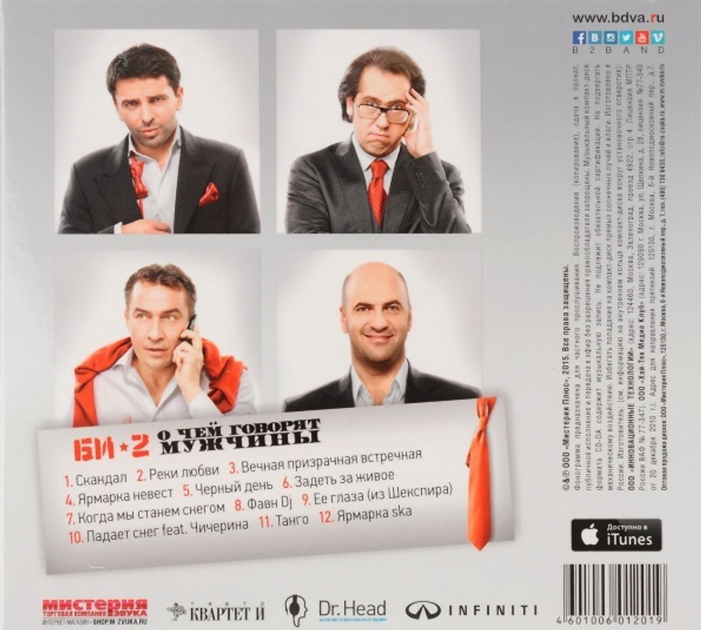 Би-2 / О Чем Говорят Мужчины - Песни и Музыка К Кинофильму (CD)
