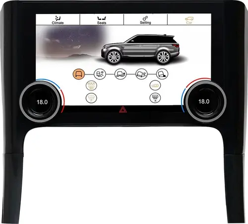 Сенсорная панель климата Range Rover Sport 2009-2013 - Kuberg ZF-2012 с 10" экраном LCD/ЖК, съёмные боковые планки