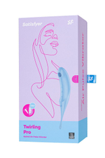 Голубой вакуум-волновой стимулятор клитора Satisfyer Twirling Pro (Цвет: голубой)